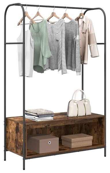 VidaXL Ruhafogó tárolóval Barna Tölgy 100 x 44 x 160 cm Faanyag