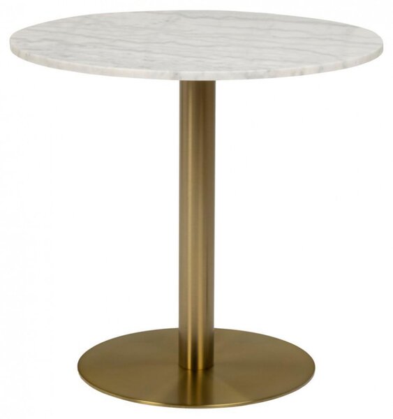 Corby márvány étkezőasztal fehér-arany 80 cm