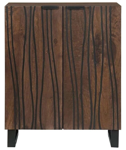 VidaXL Széf Dió 60 x 33,5 x 75 cm Tömör Mangófát