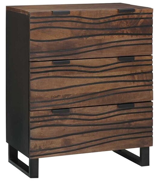 VidaXL Oldalszekrények 2 pcs Barna 60 x 33.5 x 75 cm tömör mangófa