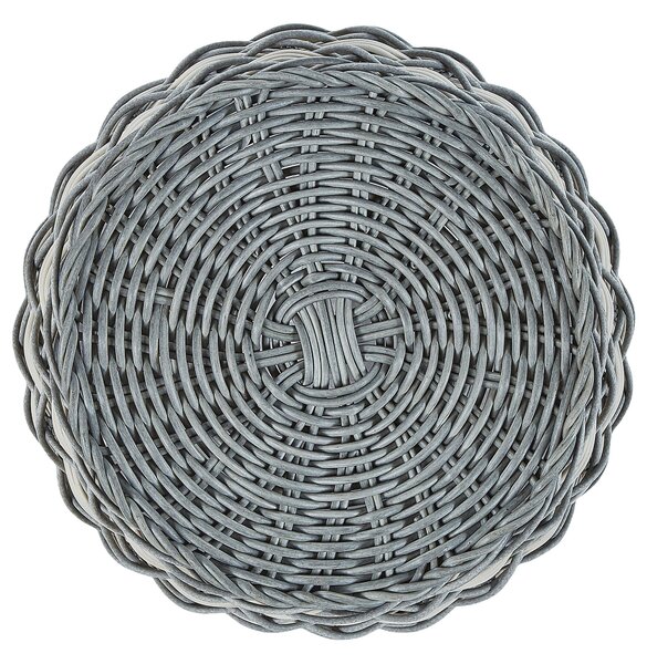 3 darabos fonott virágtartó szett GEFIRA PE Rattan 31/39/49 cm Szürke