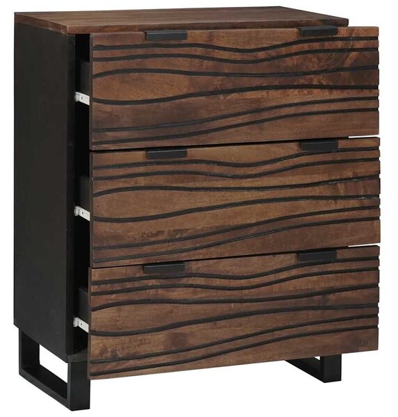 VidaXL Oldalszekrények 2 pcs Barna 60 x 33.5 x 75 cm tömör mangófa