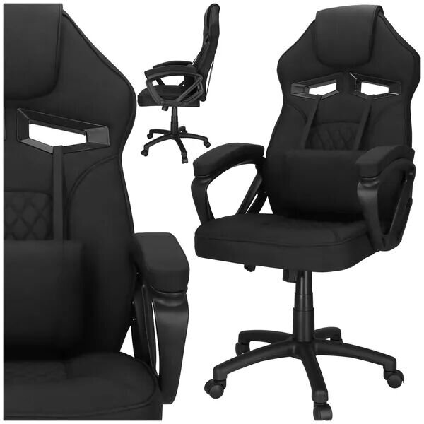 Springos ergonomikus irodai szék, 150 kg, fekete