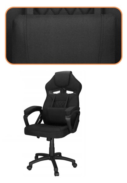 Springos ergonomikus irodai szék, 150 kg, fekete