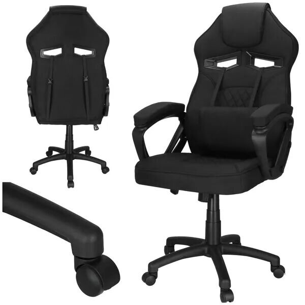 Springos ergonomikus irodai szék, 150 kg, fekete