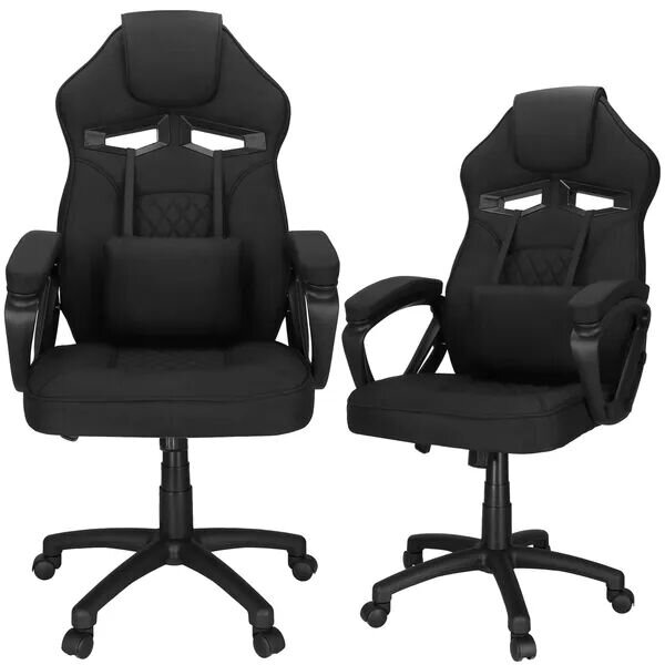 Springos ergonomikus irodai szék, 150 kg, fekete