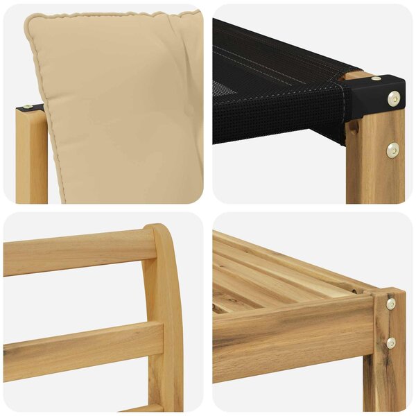 VidaXL Kültéri kanapé szett 5 pcs Fehér és Bézs 79 x 79 x 37 cm