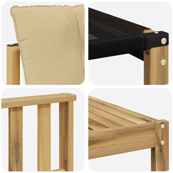 VidaXL Kültéri kanapé szett 6 pcs Fehér és Bézs 79 x 79 x 37 cm