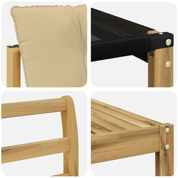 VidaXL Kültéri kanapé szett 5 pcs Fehér és Bézs 79 x 79 x 37 cm
