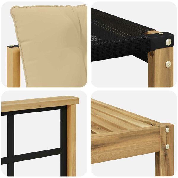 VidaXL Kültéri kanapé szett 5 pcs Fehér és Bézs 79 x 79 x 37 cm