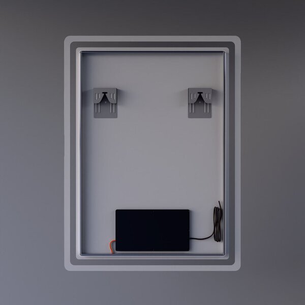 Welland Type-20 LED tükör - fényerő + színhőfok állítás + óra - 60 x 80 cm