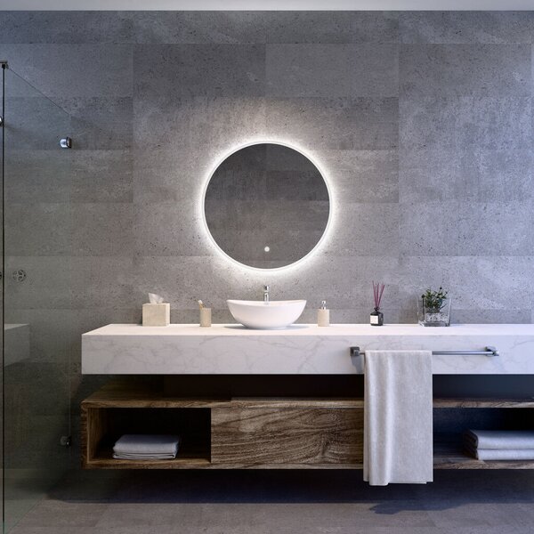 Welland Alpha LED tükör - fényerő + színhőfok állítás - Ø 70 cm