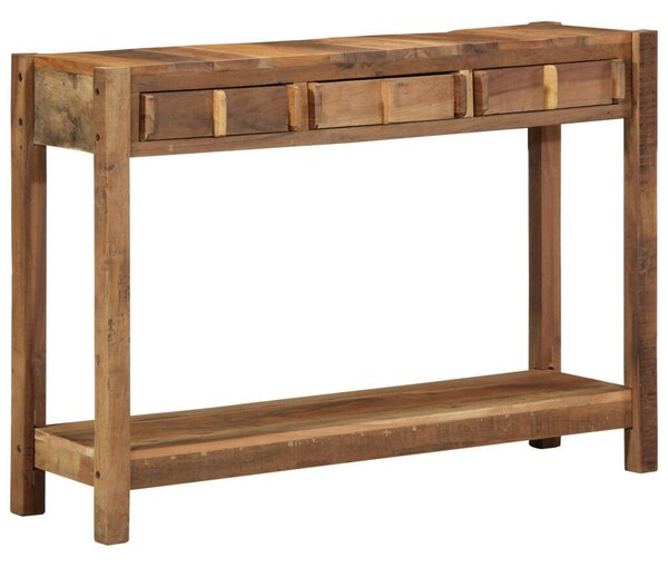 Konzolasztal 107x33x76 cm Tömör fa újrahasznosított