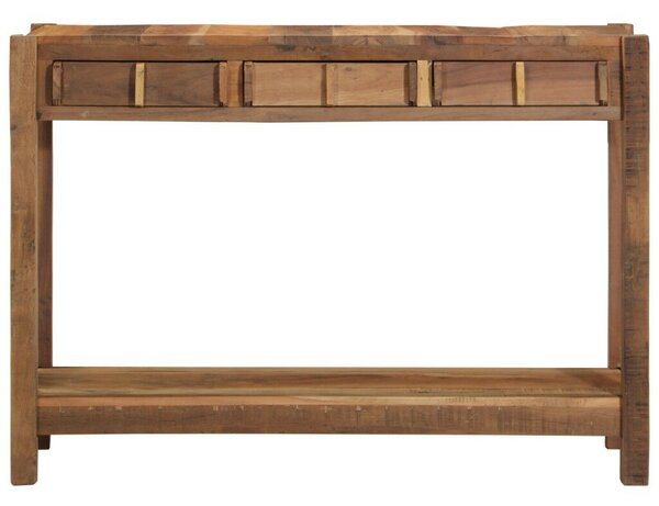 Konzolasztal 107x33x76 cm Tömör fa újrahasznosított
