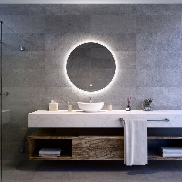 Welland Alpha LED tükör - fényerő + színhőfok állítás - Ø 80 cm