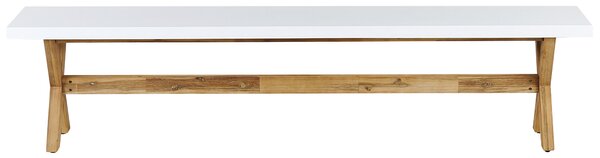 Kerti pad OLBIA 200 cm Beton Fehér
