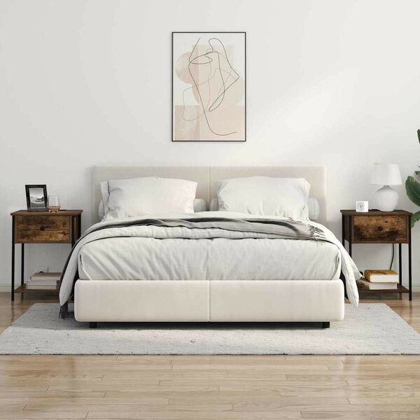 Éjjeliszekrény 2 pcs Füstölt tölgy 42 x 41 x 56 cm Faanyag