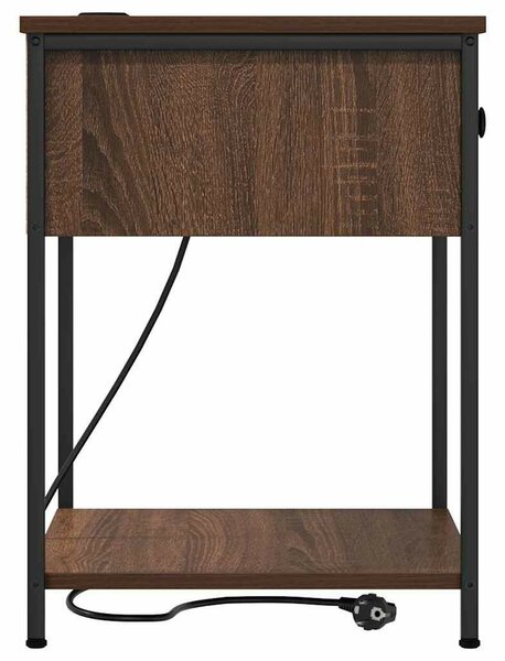 Éjjeliszekrény 2 pcs barna tölgy 42 x 41 x 56 cm Faanyag