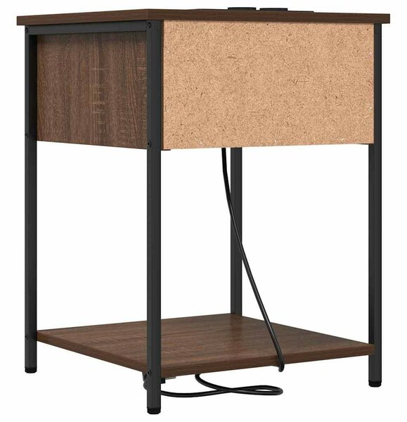 Éjjeliszekrény 2 pcs barna tölgy 42 x 41 x 56 cm Faanyag