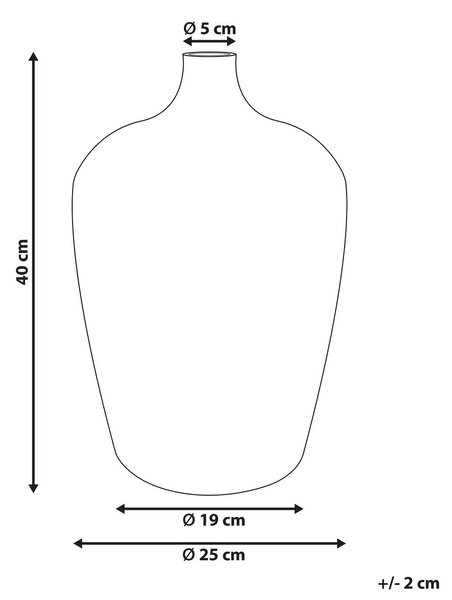 Virágtartó váza KACHORI Üveg 40 cm Ezüst