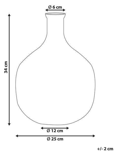 Virágtartó váza RAZALA Üveg 34 cm Színes