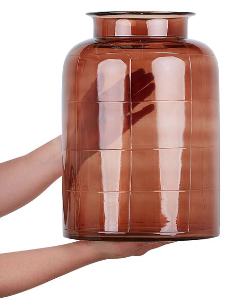 Virágtartó váza VINDALOO Üveg 35 cm Aranybarna