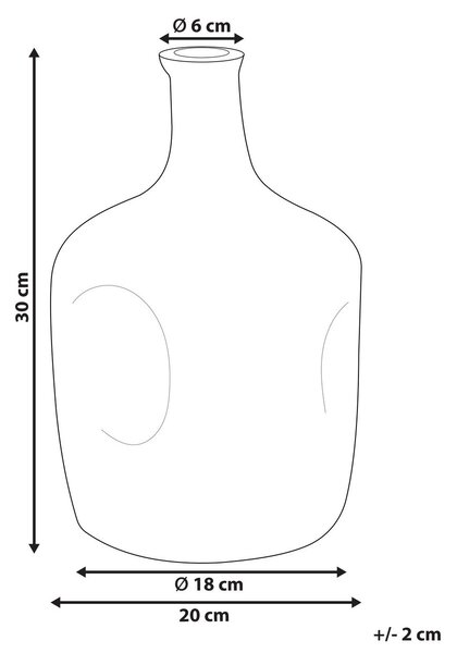 Virágtartó váza KERALA Üveg 30 cm Olivazöld