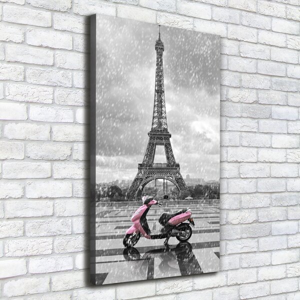 Vászonfotó Eiffel-torony robogó