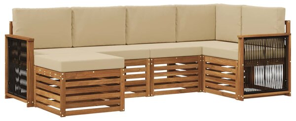 VidaXL Szegmentált kanapé szett párnával 5 pcs Természetes