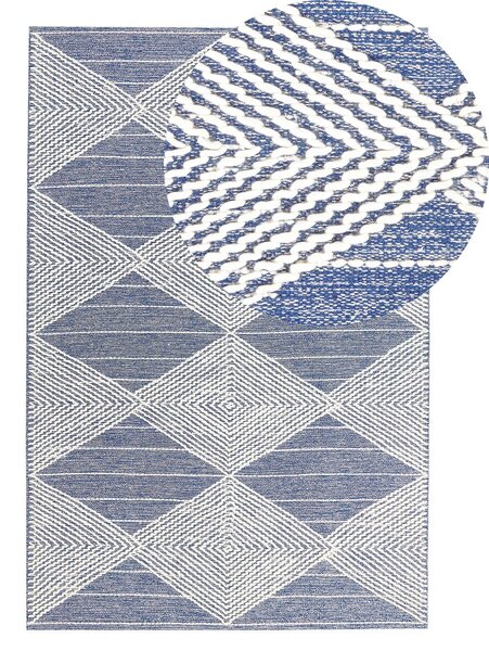 Szőnyeg DATCA Kék 140 x 200 cm Gyapjú