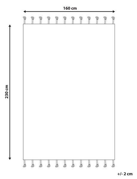 Szőnyeg KHEMISSET Törtfehér 160 x 230 cm Pamut
