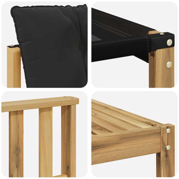 VidaXL Kültéri kanapé szett 5 pcs Fehér és Fekete 79 x 79 x 37 cm