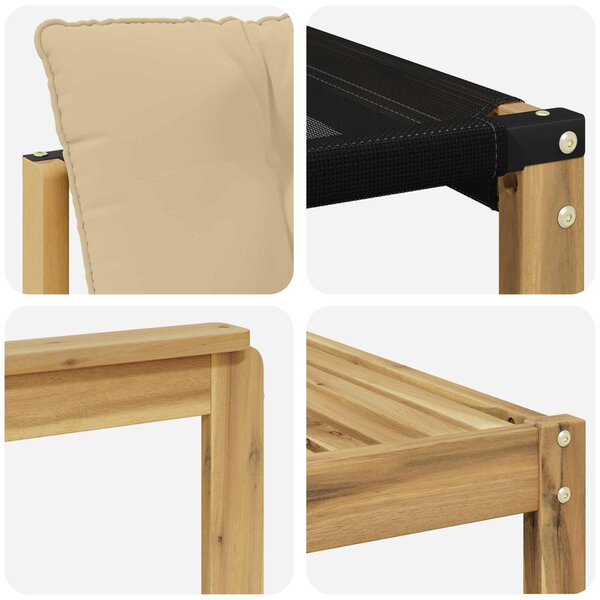 VidaXL Kültéri kanapé szett 7 pcs Fehér és Bézs 79 x 79 x 37 cm