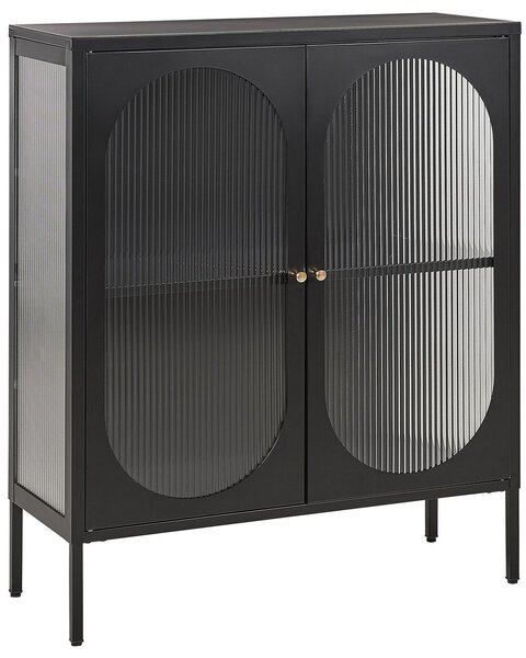Vitrin SARRE Fém 90 cm Fekete