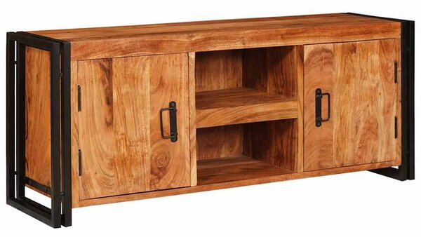 TV szekrény Barna 120 x 30 x 50 cm tömör akácfa