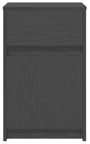 LED Éjjeli Szekrény 2 pcs Musta tammi 38 x 34 x 61 cm Faanyag