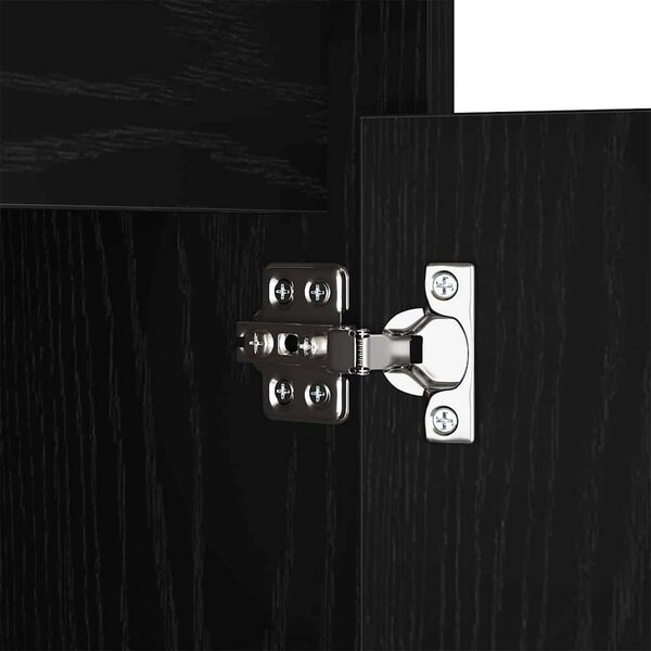 LED Éjjeli Szekrény 2 pcs Musta tammi 38 x 34 x 61 cm Faanyag