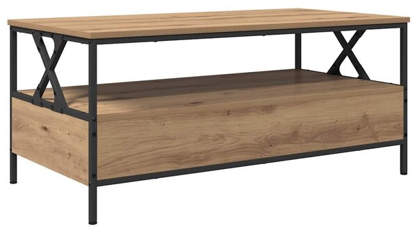 Dohányzóasztal kézműves tölgy 100 x 51 x 45 cm Faanyag