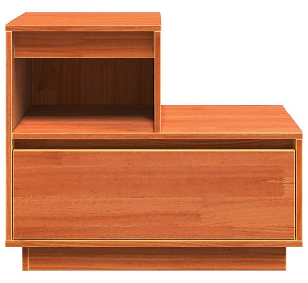 Éjjeliszekrény 2 pcs Viaszbarna 60 x 34 x 51 cm Tömör fenyőfa