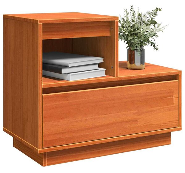Éjjeliszekrény 2 pcs Viaszbarna 60 x 34 x 51 cm Tömör fenyőfa