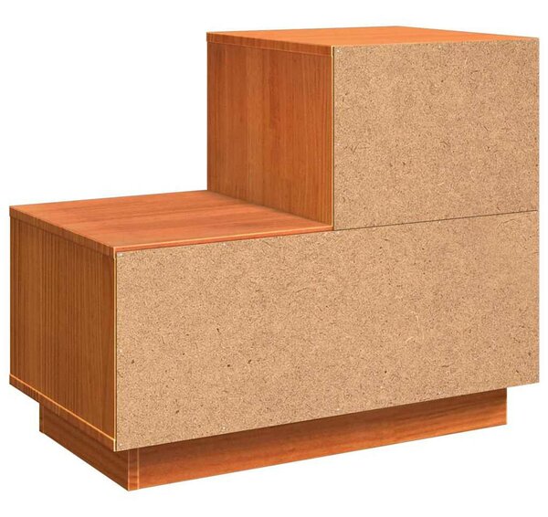 Éjjeliszekrény 2 pcs Viaszbarna 60 x 34 x 51 cm Tömör fenyőfa