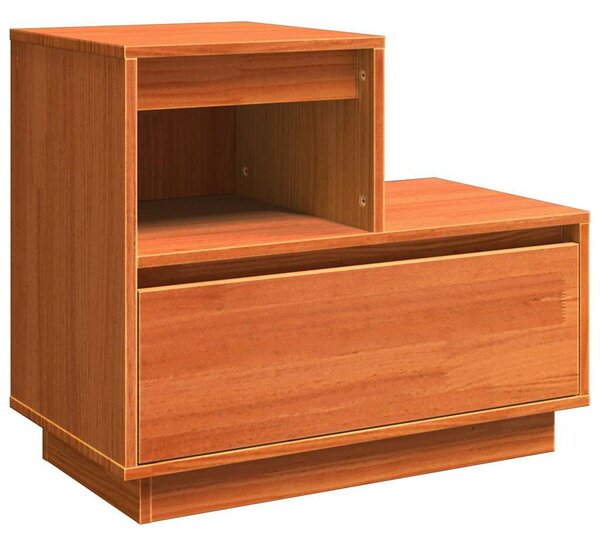 Éjjeliszekrény 2 pcs Viaszbarna 60 x 34 x 51 cm Tömör fenyőfa