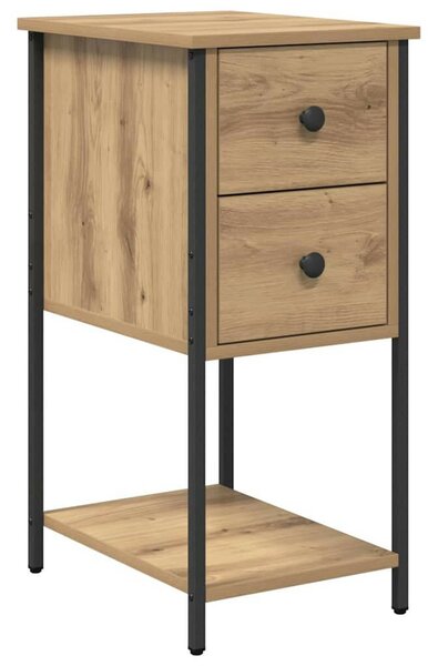 Éjjeliszekrény 2 pcs kézműves tölgy 32 x 42 x 70 cm Faanyag