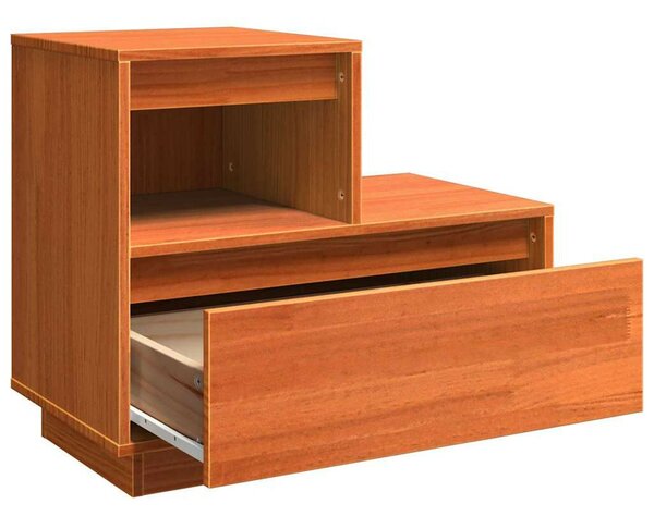 Éjjeliszekrény 2 pcs Viaszbarna 60 x 34 x 51 cm Tömör fenyőfa