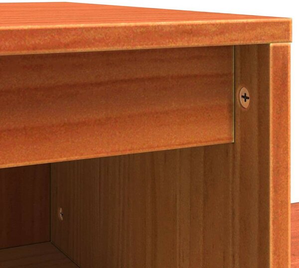 Éjjeliszekrény 2 pcs Viaszbarna 60 x 34 x 51 cm Tömör fenyőfa
