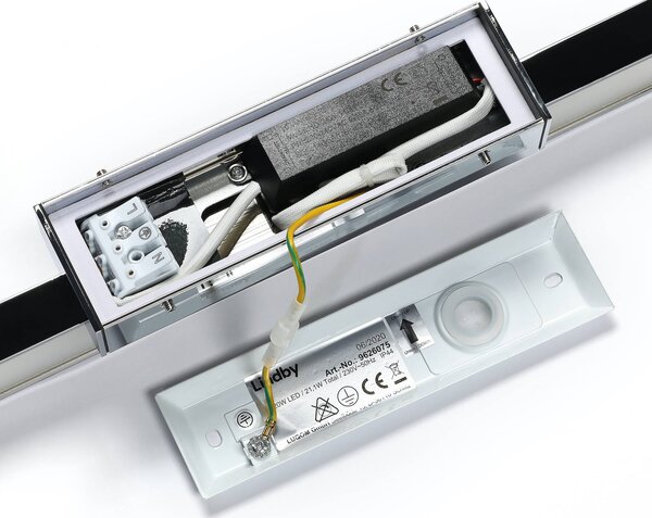 Lindby LED-es fürdőszobai és tükörvilágítás Alenia, 120 cm, króm, króm, Króm / ezüst, Fürdőszoba, Alumínium, Modern