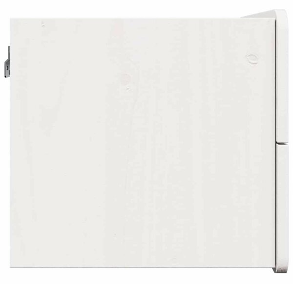 Éjjeli asztal fiókkal 2 pcs Fehér 39 x 34 x 33 cm Tömör fenyőfa