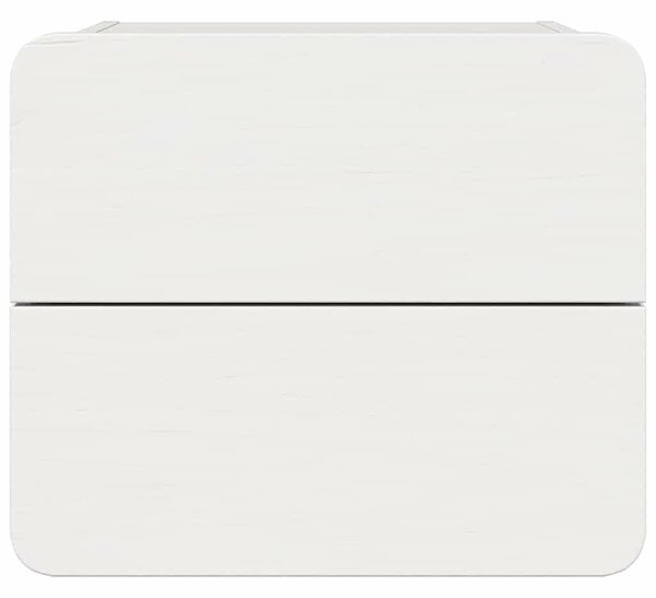 Éjjeli asztal fiókkal 2 pcs Fehér 39 x 34 x 33 cm Tömör fenyőfa