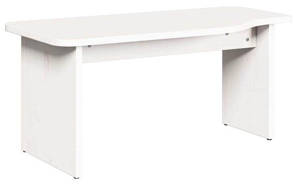 Dohányzóasztal 2 pcs Fehér 100 x 69 x 35.5 cm Tömör fenyőfa