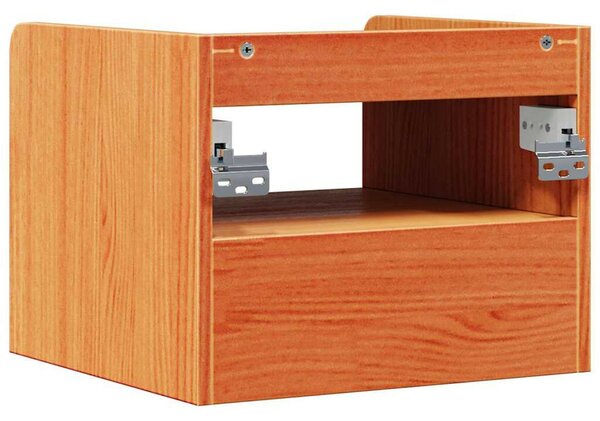 Éjjeli asztal 2 pcs Viaszbarna 38 x 36 x 29.5 cm Tömör fenyőfa